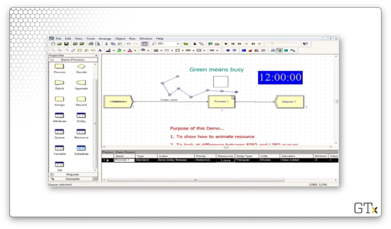 Process simulation in arena software (see online version for colours)