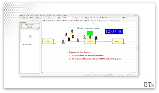 Process simulation in arena software (see online version for colours)